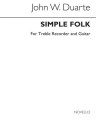 Simple folk for treble recorder and guitar Verlagskopie