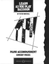 Learn As You Play Bassoon fr Fagott und Klavier Lehrerband