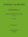 Concerto  5 op.9,6 fr 2 Oboen und Streicher Partitur und Stimmen