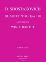 Quartett Nr.8 op.110 fr Flte (Piccolo), Oboe (Englischhorn), Klarinette, Horn und Fagott Partitur und Stimmen