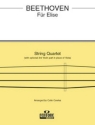 Für Elise for string quartet score and parts