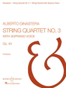 Streichquartett Nr. 3 op. 40 fr Sopran und Streichquartett Partitur