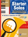 Starter Solos (+Online-Audio) for baritone (euphonium) and piano (treble celf and bass clef)