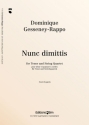Nunc dimittis for tenor and string quartet piano score and parts