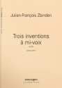 3 inventions à mi-voix op.99 für Klavier