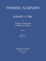 Sonate a tre op.1 Band 2 (Nr.4-6) fr 2 Violinen, Violoncello und Bc Partitur und Stimmen