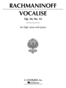 Vocalise op.34,14 for high voice and piano