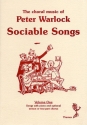Sociable Works vol.1 songs with piano and optional unison or two-part chorus, score The choral music of Peter Warlock