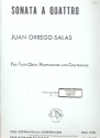 Sonata a quattro for flute, oboe, harpsichord and double bass score and parts