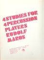 4 Studies for 4 Percussion Players score