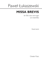 CH87032 Missa brevis for female chorus and chamber orchestra vocal score