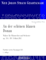 An der schnen blauen Donau op.314 RV314bisA/B/C fr Mnnrchor und Orchester Partitur