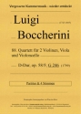 Quartett D-Dur Nr.88 op.58,5 G246 fr 2 Violinen, Viola und Violoncello Partitur und Stimmen