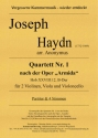 Quartett B-Dur Nr.1 Hob.XXVIII:12 fr 2 Violinen, Viola und Violoncello Partitur und Stimmen