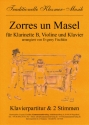 Zorres un Masel fr Klarinette, Violine und Klavier Stimmen