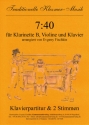 7:40 fr Klarinette, Violine und Klavier Stimmen