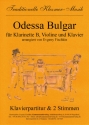 Odessa Bulgar: fr Klarinette, Violine und Klavier Stimmen