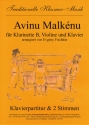 Avinu Malknu: fr Klarinette, Violine und Klavier Stimmen