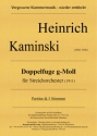 Doppelfuge g-Moll fr Streichorchester Partitur und Stimmen (1-1-1-1-1)