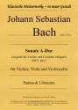 Sonate A-Dur BWV1015 fr Violine, Viola und Violoncello Partitur und Stimmen