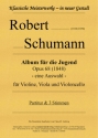 Album fr die Jugend op.68 fr Violine, Viola und Violoncello Partitur und Stimmen