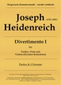Divertimento 1 fr Violine, Viola und Violoncello (Kontrabass) Partitur und Stimmen