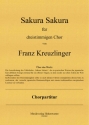 Sakura Sakura fr 3 stg. gem Chor a cappella Chorpartitur