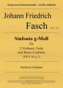 Sinfonia g-Moll FWV M:g1 fr 2 Violinen, Viola und Bc Partitur und Stimmen