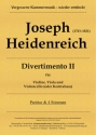 Divertimento 2 fr Violine, Viola und Violoncello (Kontrabass) Partitur und Stimmen