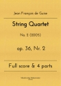 String Quartet op.36 Nr.2 for 2 violins, viola and violoncello score and parts