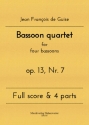 Bassoon quartet op.13 Nr.7 for 4 bassoons score and parts