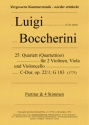 Quartett C-Dur Nr.25 op.22,1 G183 fr 2 Violinen, Viola und Violoncello Partitur und Stimmen