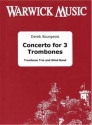 Derek Bourgeois, Concerto Wind Ensemble and 3 Trombones Partitur + Stimmen