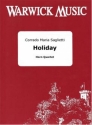 Holiday for horn quartet score and parts