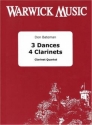 Don Bateman, 3 Dances 4 Clarinets Klarinettenquartett Partitur + Stimmen