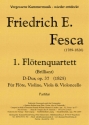 Fltenquartett (brilliant) D-Dur fr Flte, Violine, Viola und Violoncello Partitur