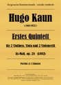 Quintett fis-Moll op.28 fr 2 Violinen, Viola und 2 Violoncelli Partitur und Stimmen