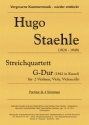 Streichquartett G-Dur 2 Vl, Va, Vc Partitur + 4 Sti