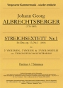 Streichsextett Es-Dur op. 13 Nr.1 fr 2 Violinen, 2 Violen, 2 Celli (Cello und Kontrabass) Partitur und 7 Stimmen