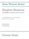 Hans Werner Henze: Elogium Musicum (Vocal Score) SATB, Piano Accompaniment Vocal Score