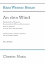Hans Werner Henze: An Den Wind (Full Score) SATB, Orchestra Score