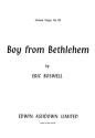 Boswell, E Boy From Bethlehem Unison Unison Voice