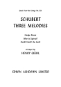 Geehl, H Schubert Three Melodies  2 Pt Choral