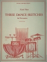 Karel Husa, Three Dance Sketches for Percussion Quartet Percussionensemble Partitur + Stimmen