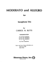Moderato and Allegro Saxophone Trio Saxophone Buch