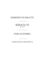 Domenico Scarlatti, Sonata Vi Op.1 No.6 (Guitar) Gitarre Buch