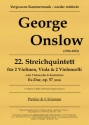 Streichquintett Es-Dur Nr. 22 op.57 fr 2 Violinen, Viola und 2 Violoncelli Partitur und Stimmen