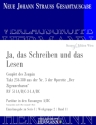 Strau (Son), Johann, Ja, das Schreiben und das Lesen RV 511A/B/C-3 Tenor / Bariton und Orchester Partitur