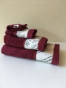 Handtuch Set bordeaux 1x  100% Baumwolle