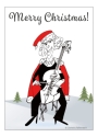 Weihnachtspostkarte Cellistin